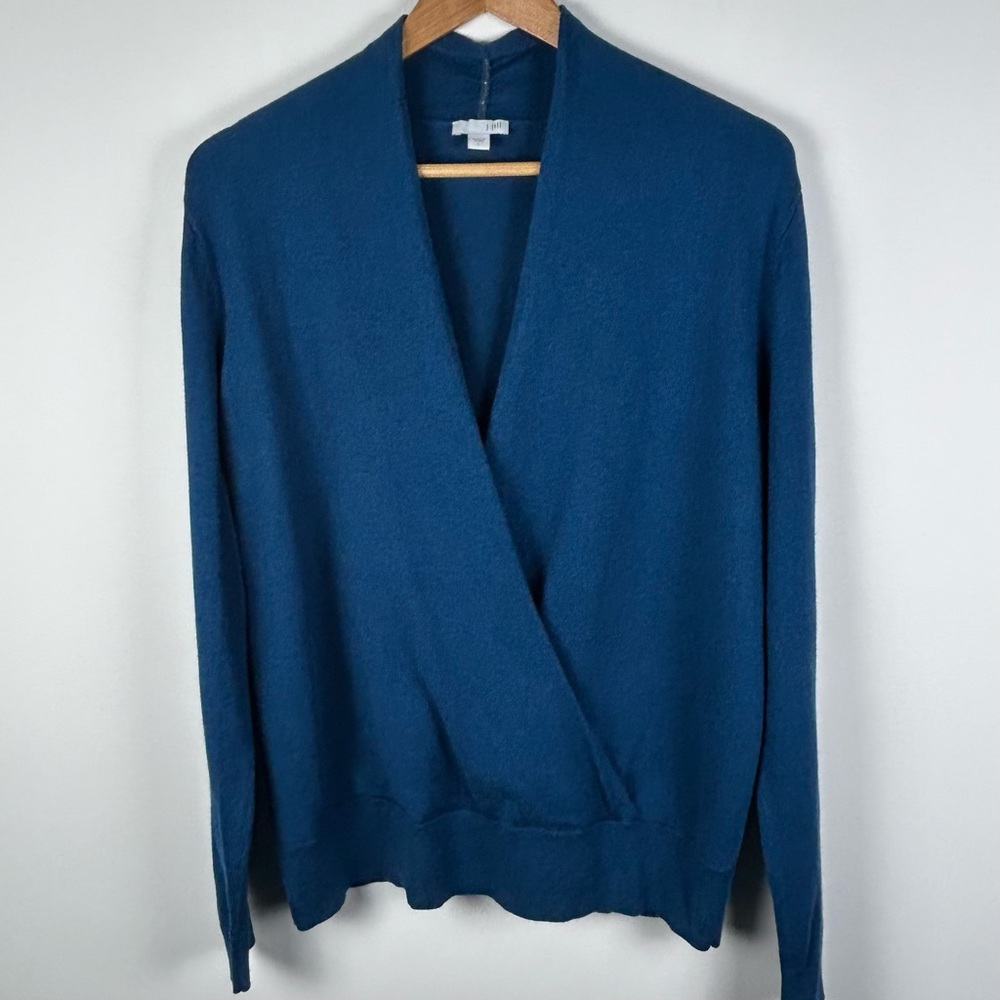 J. Jill Julia Wrap Pullover Sweater - Prussian Blue